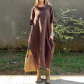 Maxikleid mit 3/4-Ärmeln und Rundhals