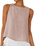 Damen Kurzbluse mit Rundhals und Knopfleiste