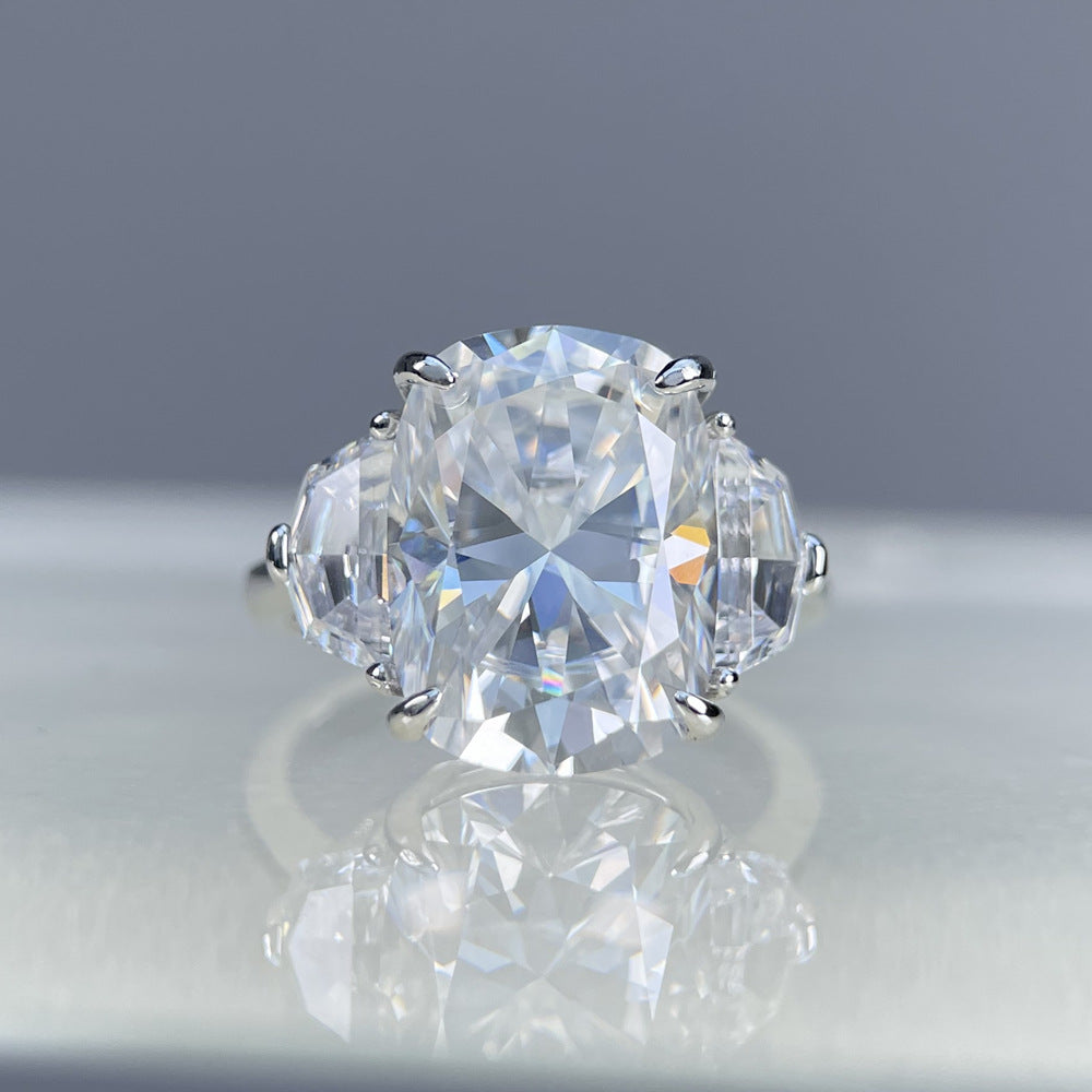 Moissanite Ring im rechteckigen Kissenschliff | LuxeStyle