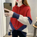 Eleganter Strick-Hoodie im Western-Stil