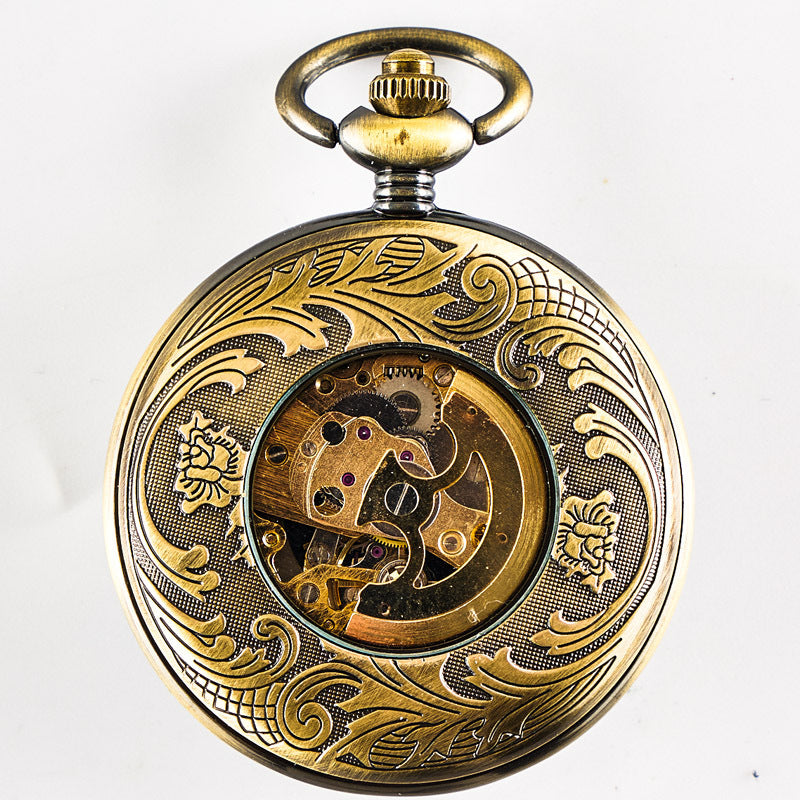 Retro Flip-Open Mechanische Taschenuhr
