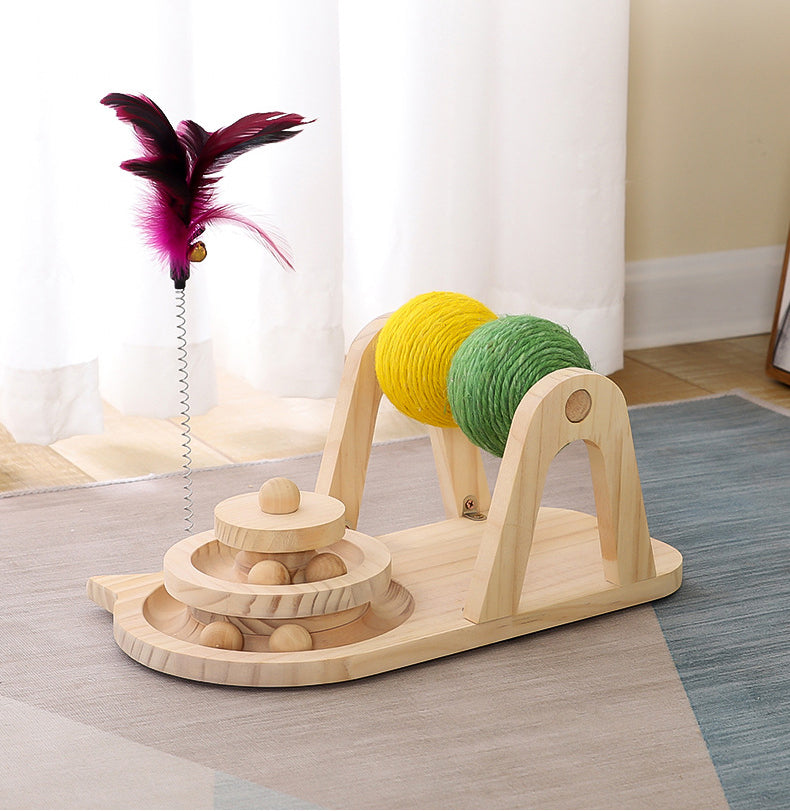 Kreatives Massivholz Sisal Katzen-Spielzeug – Bild 6 | LuxeStyle