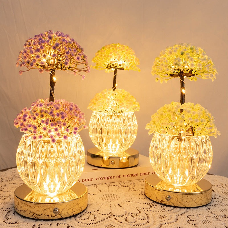 Sternen-Nachtlicht mit Vase und Schleierkraut – Bild 5 | LuxeStyle