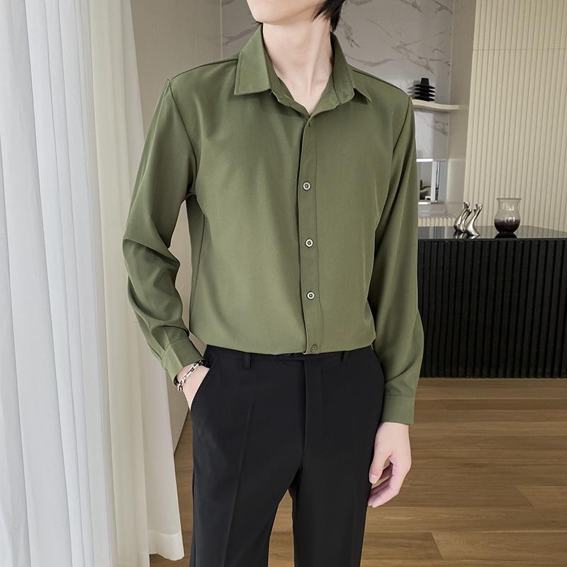 Herren Langarmhemd Slim Fit Business