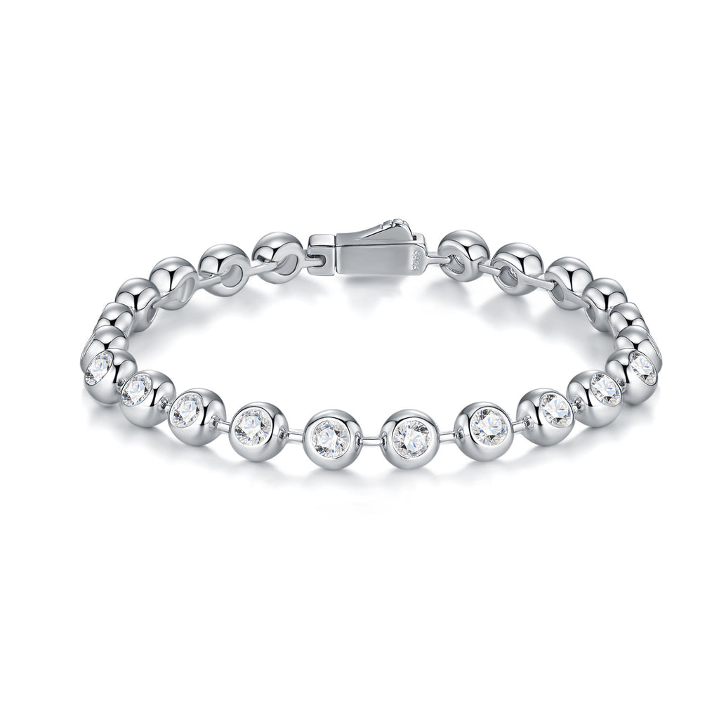 Moissanite Armband mit Kreis-Design (Silber) | LuxeStyle