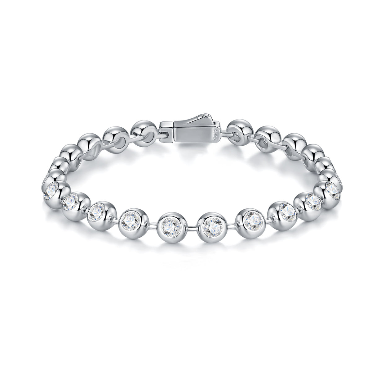 Moissanite Armband mit Kreis-Design (Silber) | LuxeStyle