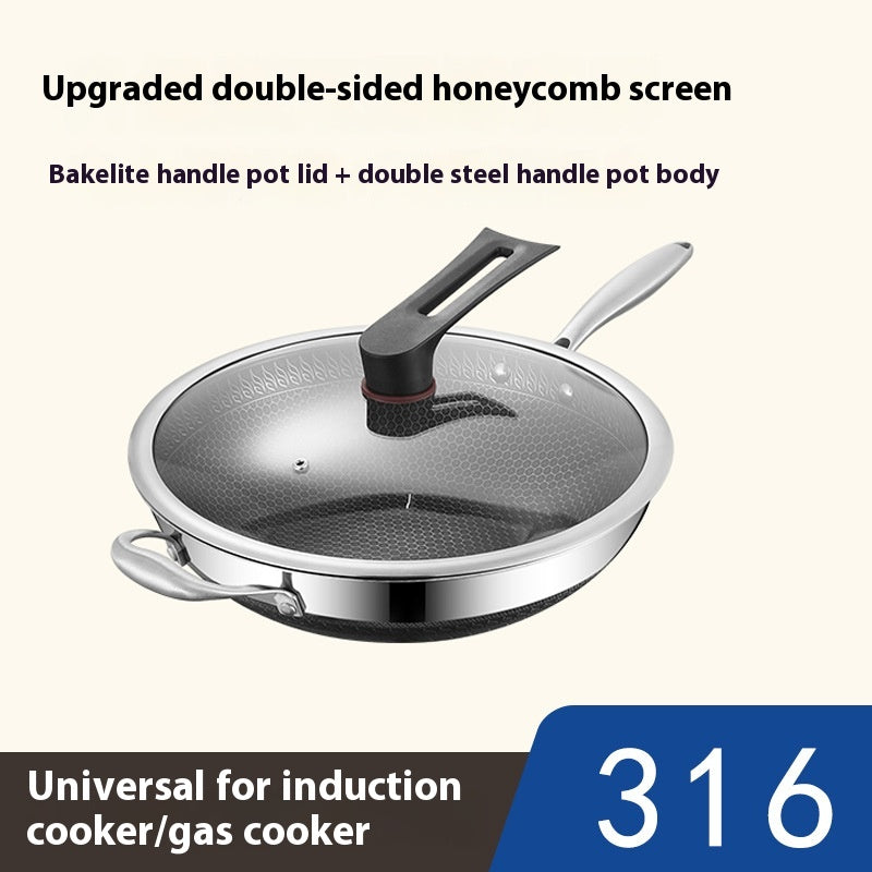 Wok aus 316 Edelstahl mit Wabenstruktur – Bild 9 | LuxeStyle