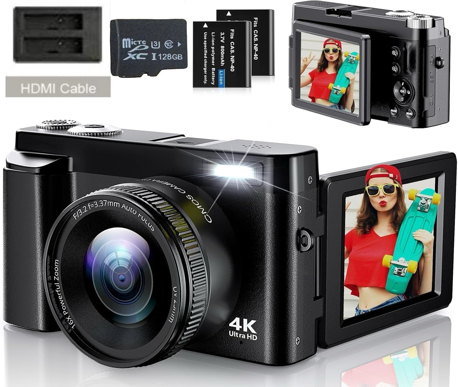 HD-Kamera mit Flip-Display
