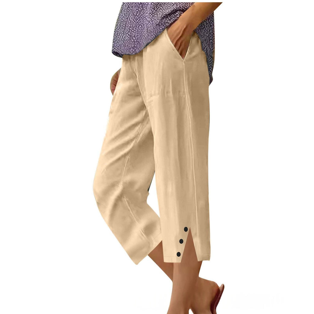 Loose Fit Stoffhose mit Taschen