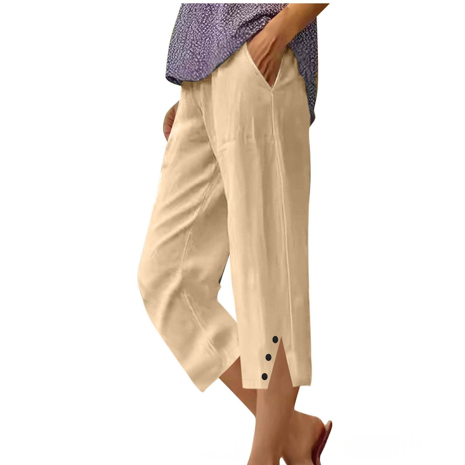 Loose Fit Stoffhose mit Taschen