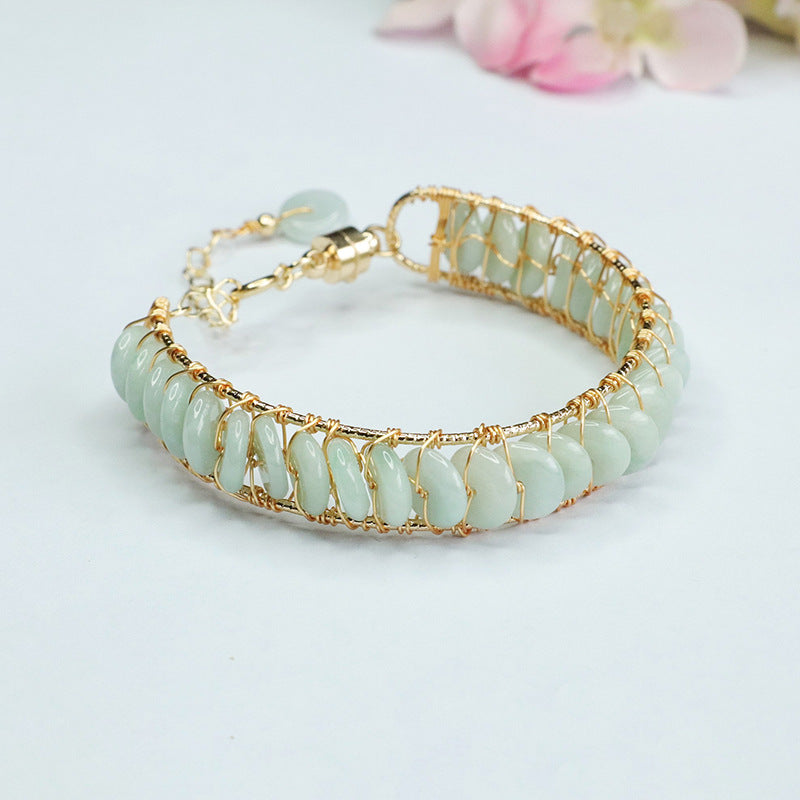Helles Jadeit-Friedensanhänger Armband – Bild 6 | LuxeStyle