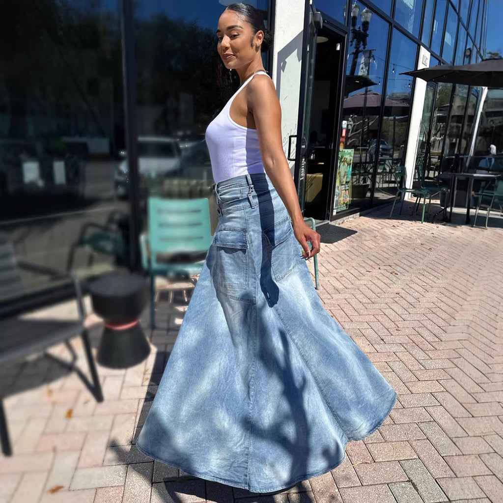Culotte-Rock aus Denim