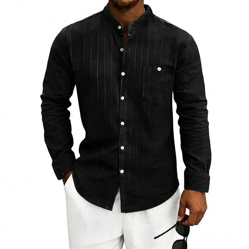 Linen-Jacquard-Hemd – Bild 6 | LuxeStyle