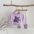 Baby-Set mit Blumen-Kapuzenpullover und Hose – Bild 2 | LuxeStyle