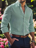 Gestreiftes Langarmshirt mit Knopfleiste – Bild 21 | LuxeStyle