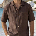 Herren Hemd Kurzarm Sommer Casual
