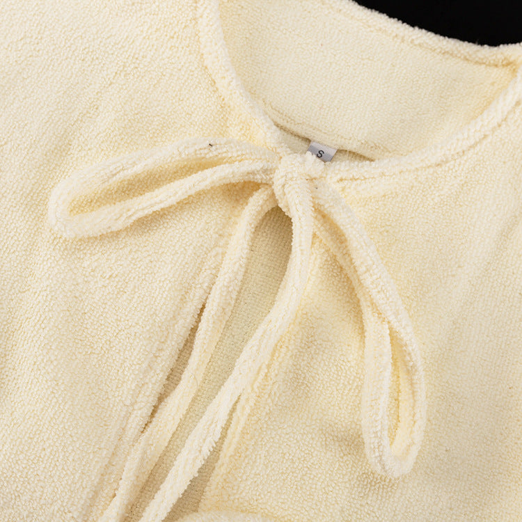 Frottee Loungewear Set mit Shorts