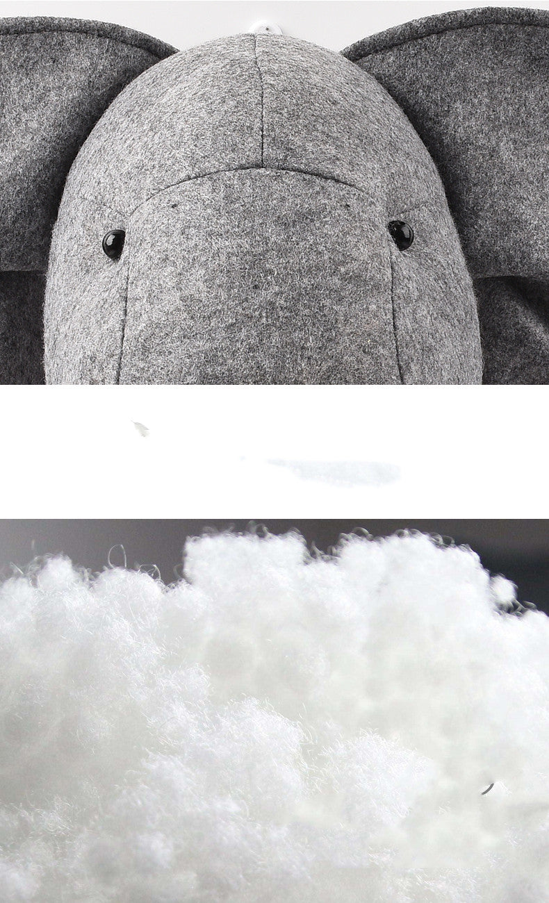 Wanddeko Elefant aus Plüsch | LuxeStyle