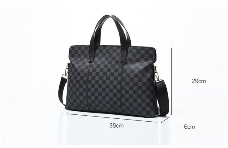 Business-Handtasche Plaid mit Reissverschluss – Bild 6 | LuxeStyle