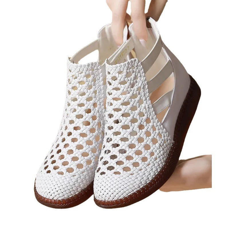 Römer-Sandalen mit Cutouts und hohem Schaft – Bild 6 | LuxeStyle