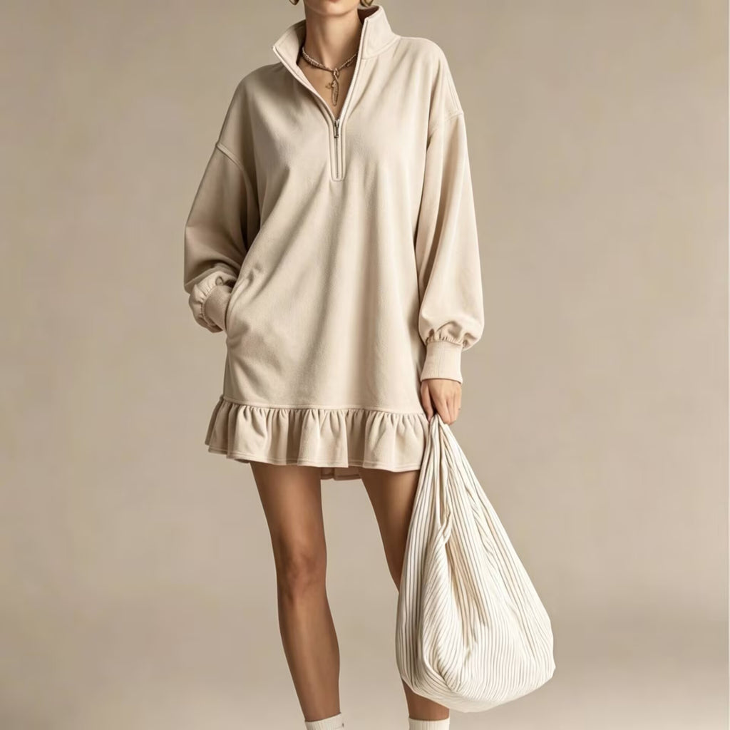 Lässige Damen-Midi-Kleid