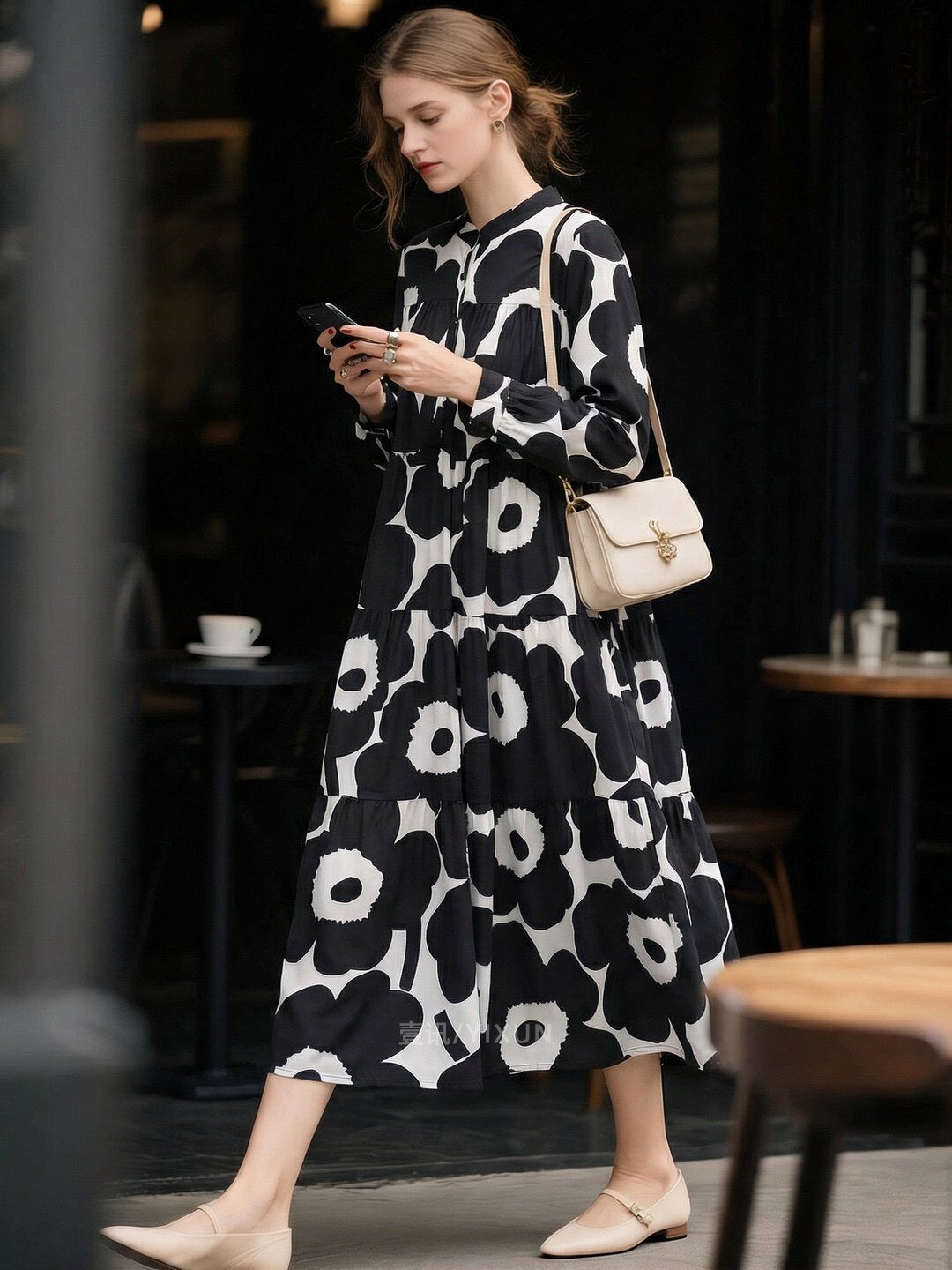 Vielseitiges Damenkleid mit Designer-Print | LuxeStyle