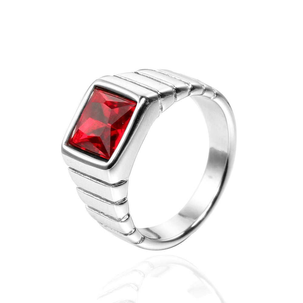 Unisex Retro Stein Ring