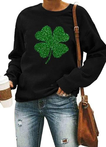 Gedruckter Langarm Pullover Damen