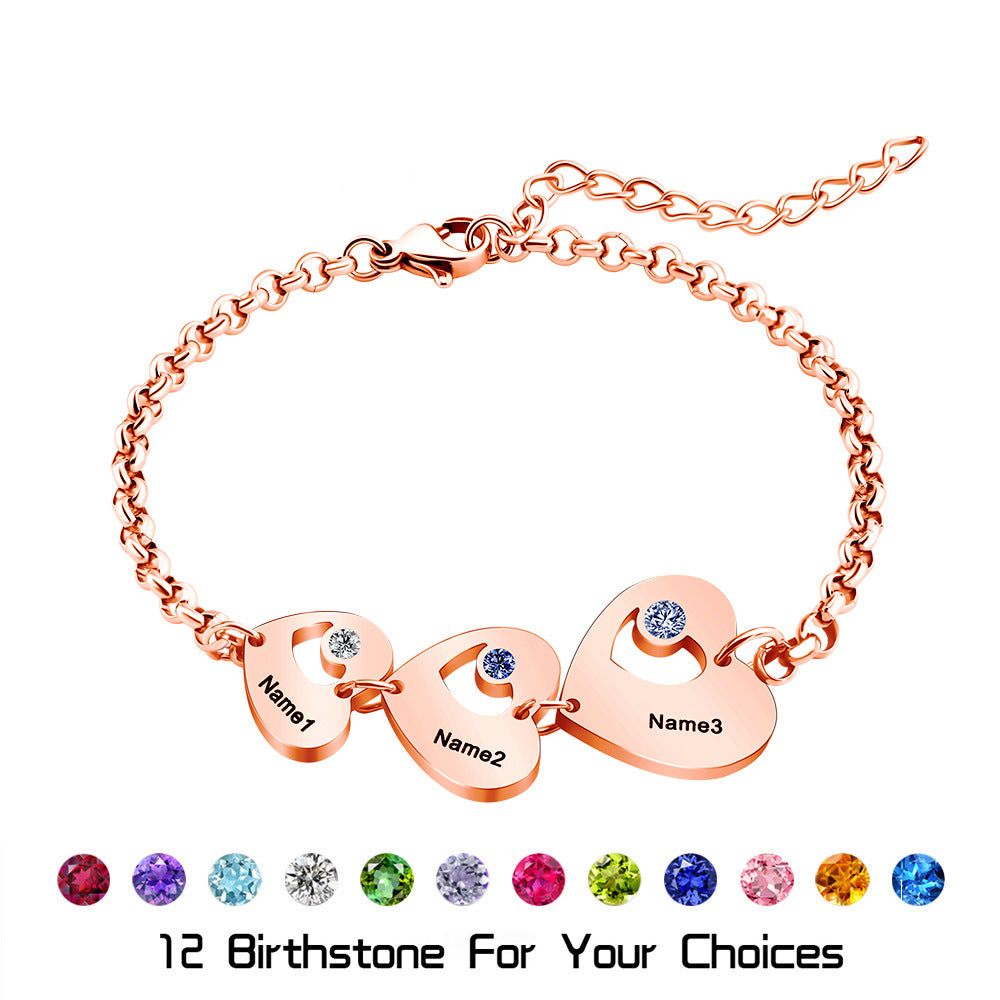 Gravierbares Armband mit Herzanhänger