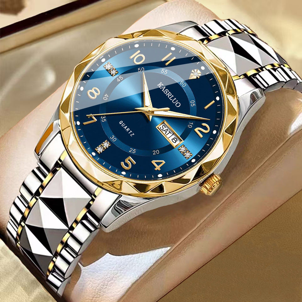 Business-Armbanduhr mit Dual-Kalender und Leuchtzeiger – Bild 11 | LuxeStyle