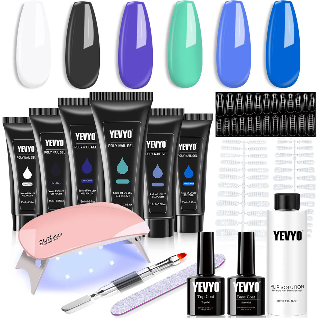 Polygel-Nagelset «Komplett» 6-tlg + UV-Lampe