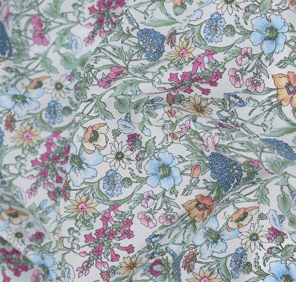 Tana Lawn Baumwollstoff Rachel Blue Flower – Bild 2 | LuxeStyle