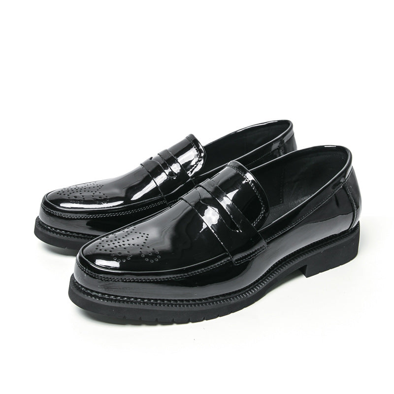 Herren Business-Casual Lederschuhe glänzend