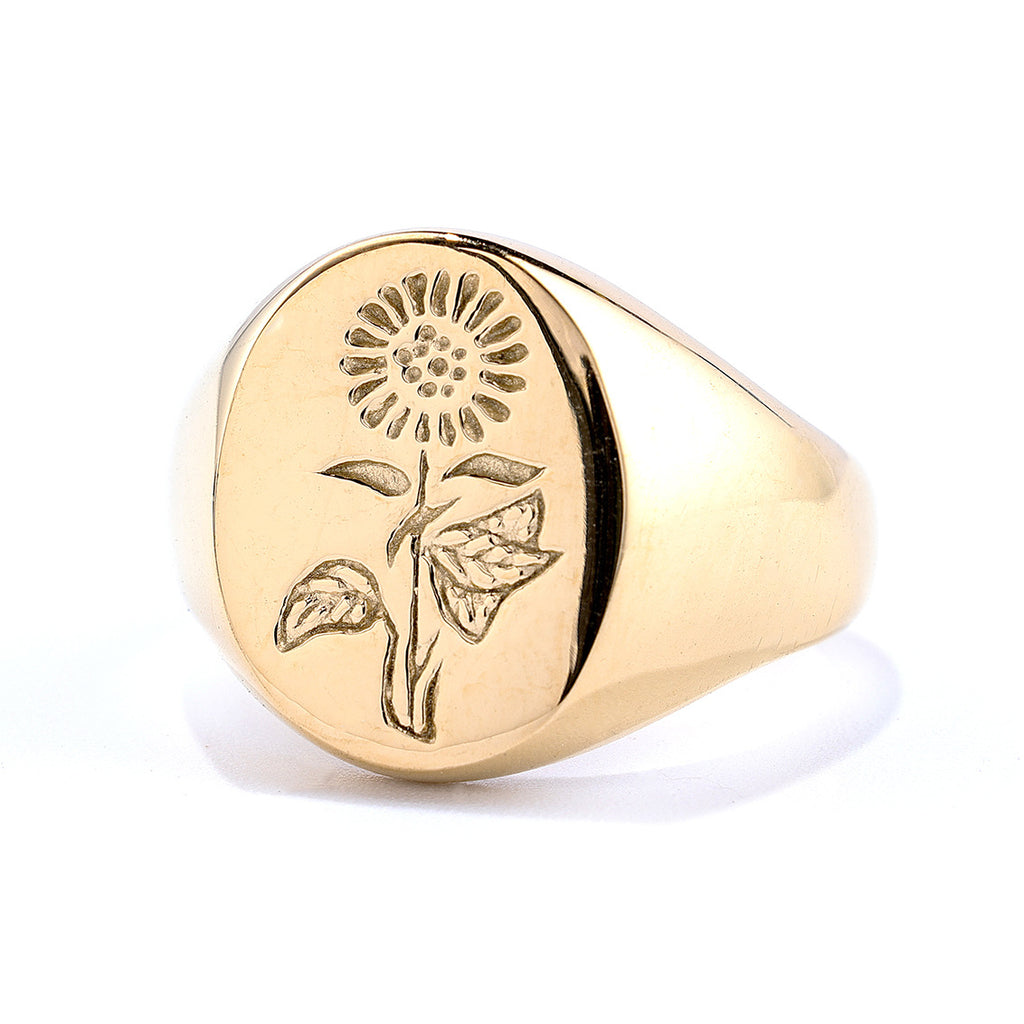 Sonnenblumenring Edelstahl