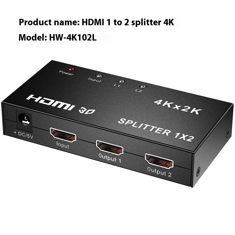 HDMI-Distributor 4K Splitter mit USB-Ladeanschluss – Bild 2 | LuxeStyle