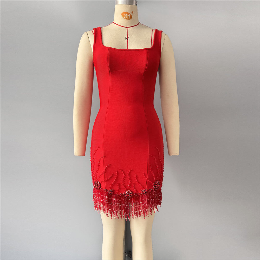 Elegantes Bodycon-Minikleid mit Fransen – Bild 4 | LuxeStyle