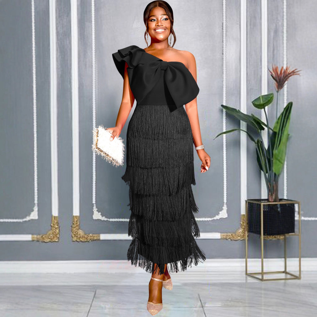 Elegantes Abendkleid mit Quasten – Bild 7 | LuxeStyle
