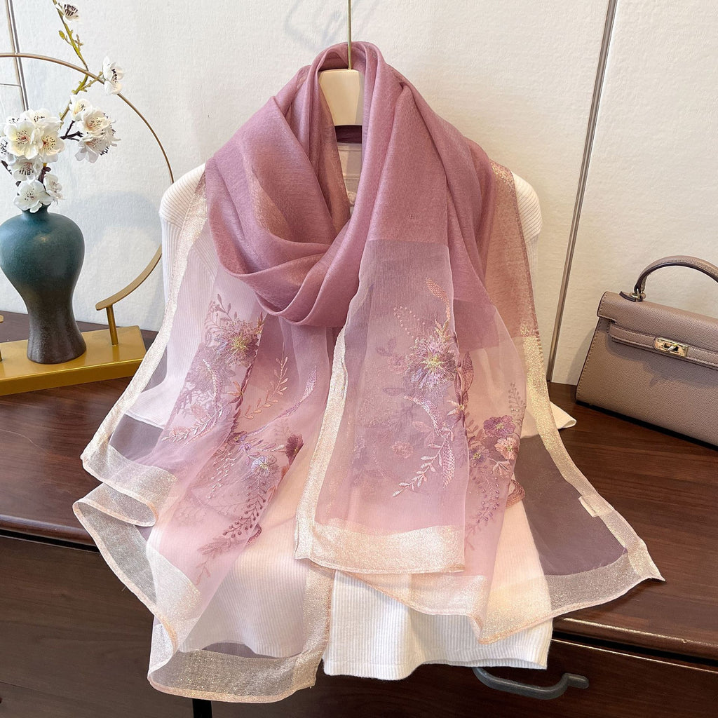 Gestickter Jacquard-Umhänge-Schal – Bild 7 | LuxeStyle