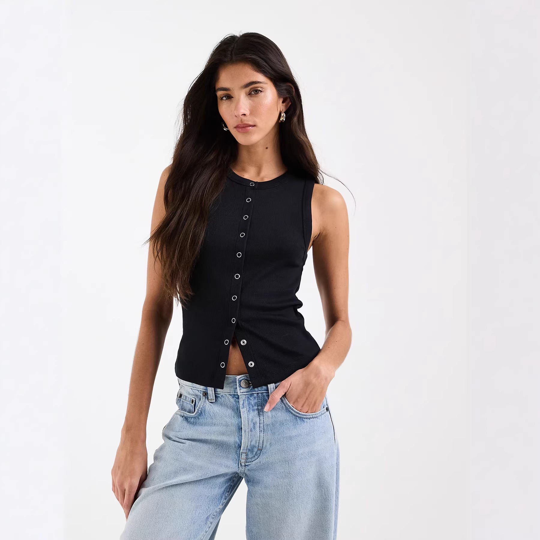 Gestricktes Slim-Fit Tank Top