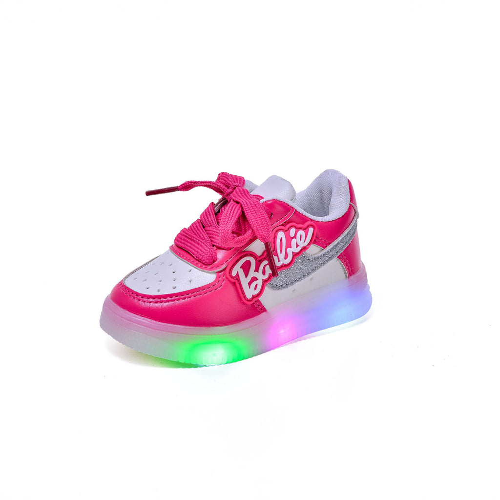 Leuchtende Buchstaben-Schuhe
