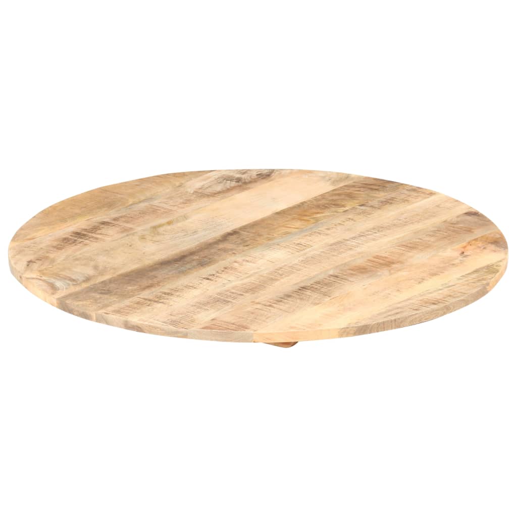 Runde Tischplatte aus massivem Mangoholz