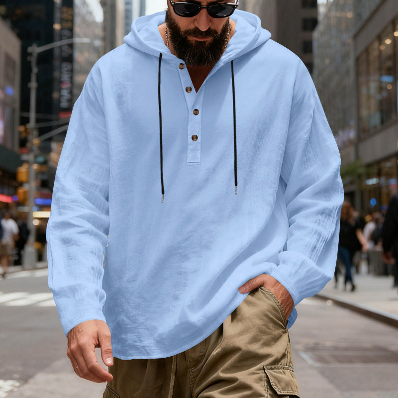 Leinen Hoodie für Herren – Bild 3 | LuxeStyle