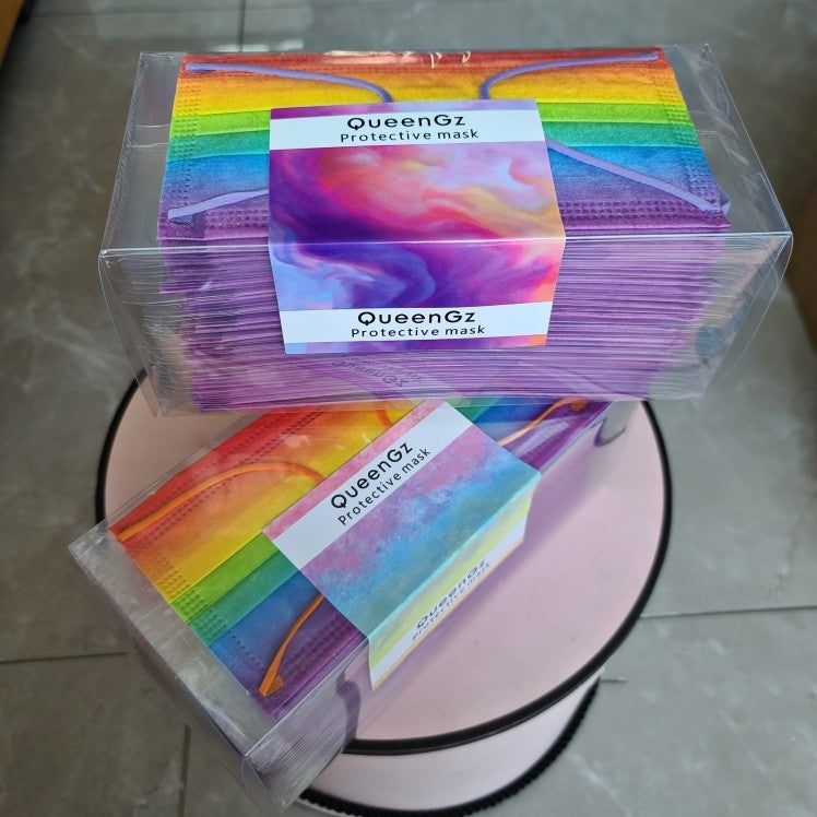 Regenbogen Farbverlauf Masken 30er-Pack