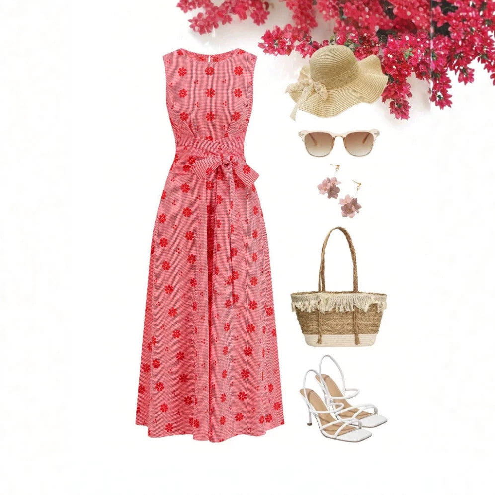 Boho Blumen Resort Maxikleid – Bild 6 | LuxeStyle