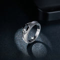 Ovaler Minimalistischer Moissanit-Ring aus 925er Silber