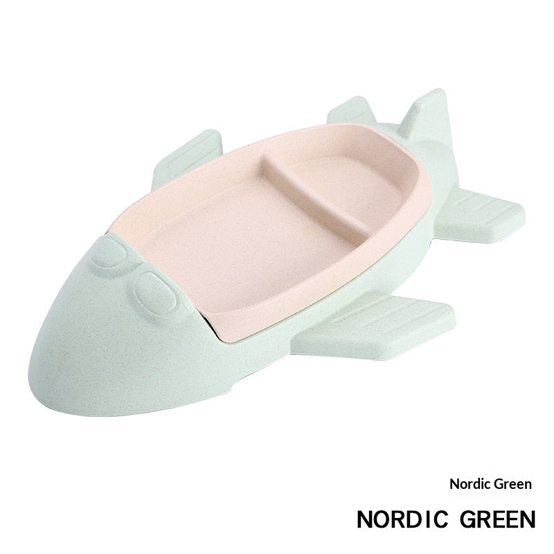 6-teiliges Kinder-Geschirr-Set in Flugzeug-Design