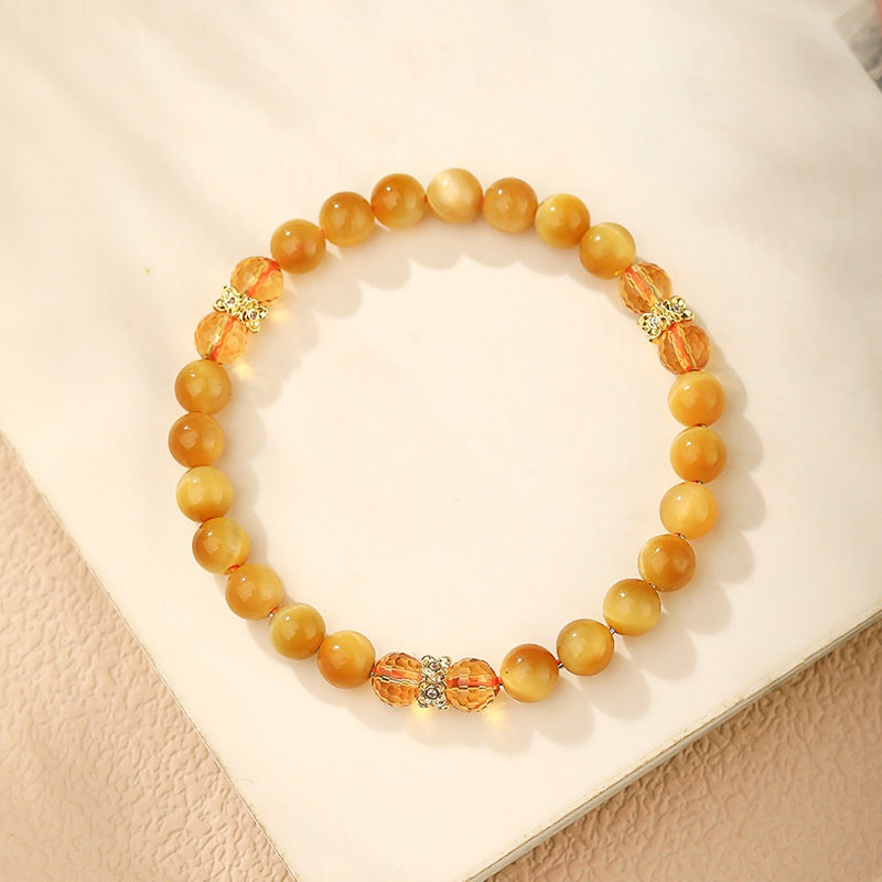 Tigerauge Citrin Armband