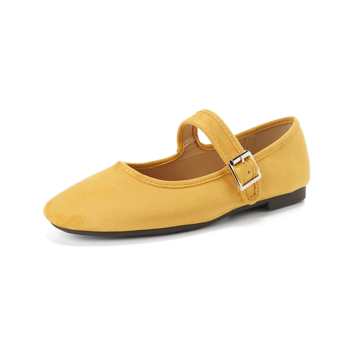 Damen Wildleder Ballerinas mit runder Kappe