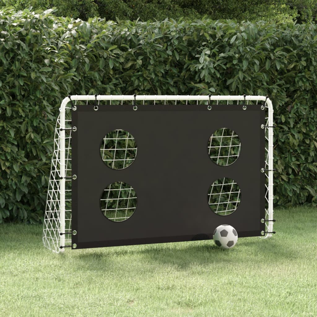 Fussballtor mit Torwand aus Stahl 184x61x122 cm