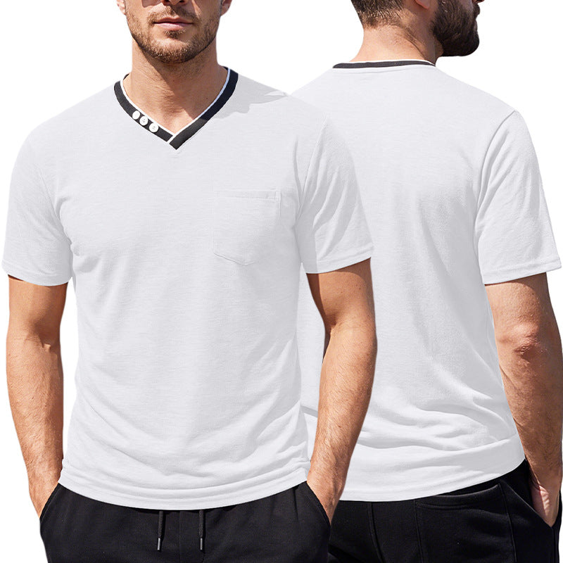 Herren T-Shirt mit V-Ausschnitt Kurzarm
